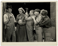 10" x 8" Glossy Photo of Moe, Larry, Curly, Ted Healy & Bonnie Bonnell From the 1933 Film "Myrt & Marge" -- Very Good Condition